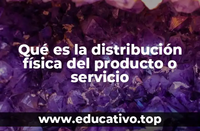 Qué es la distribución física del producto o servicio