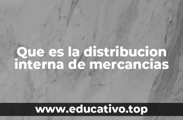 Que es la distribucion interna de mercancias