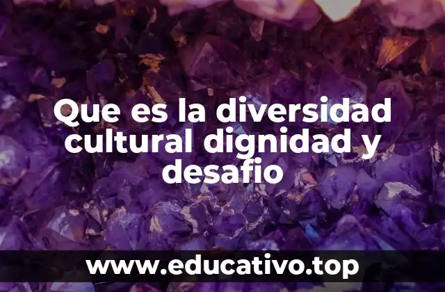 Que es la diversidad cultural dignidad y desafio