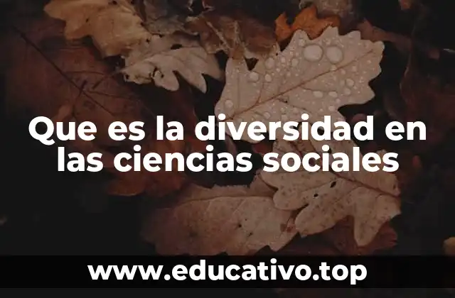 Que es la diversidad en las ciencias sociales