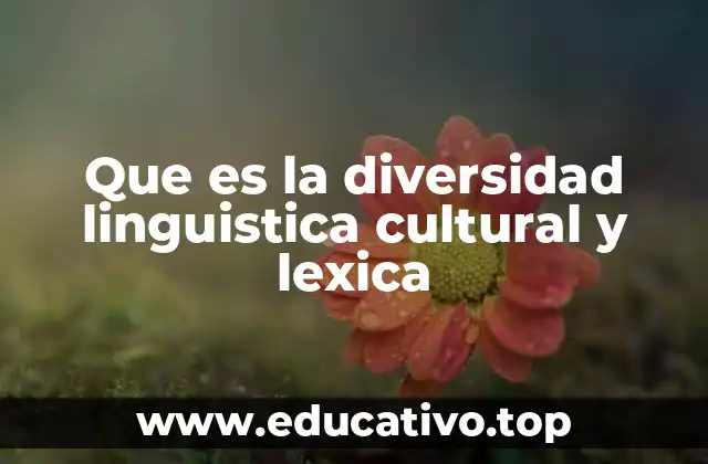 Que es la diversidad linguistica cultural y lexica