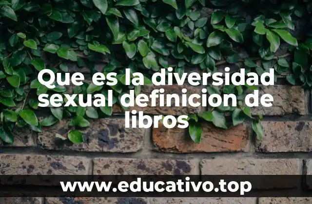 Que es la diversidad sexual definicion de libros