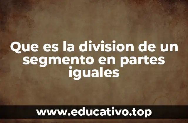 Que es la division de un segmento en partes iguales