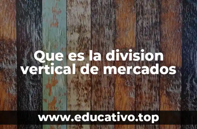 Que es la division vertical de mercados