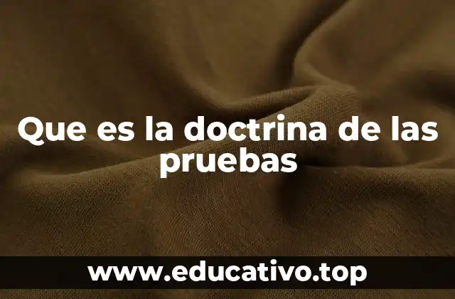Que es la doctrina de las pruebas