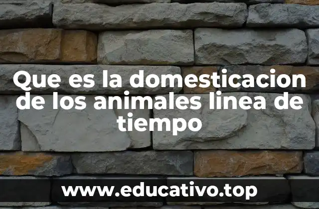 Que es la domesticacion de los animales linea de tiempo