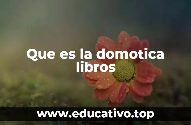 Que es la domotica libros