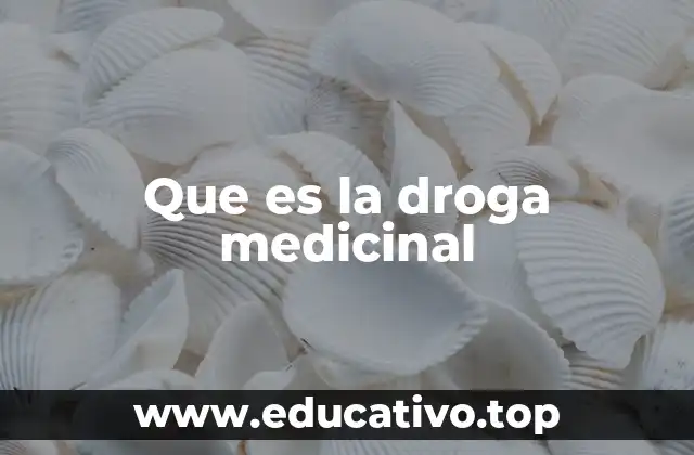 Que es la droga medicinal