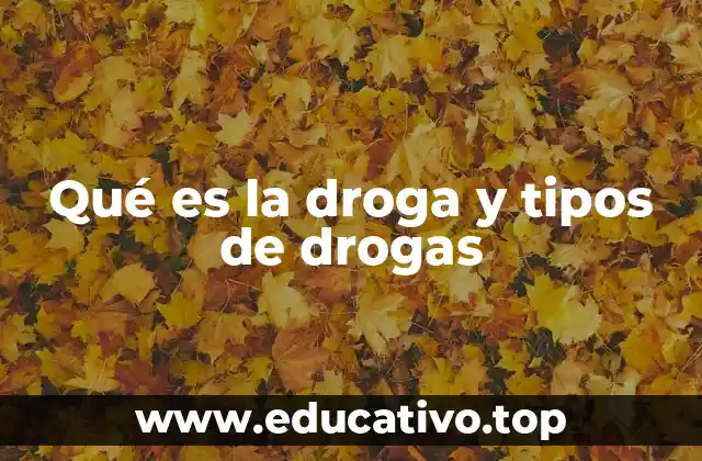 Qué es la droga y tipos de drogas