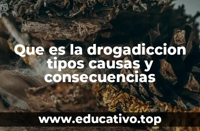 Que es la drogadiccion tipos causas y consecuencias