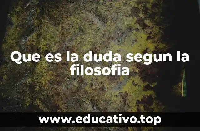 Que es la duda segun la filosofia