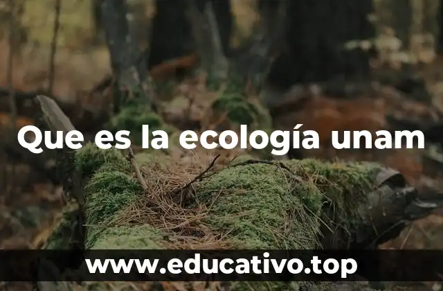Que es la ecología unam