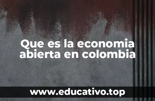 Que es la economia abierta en colombia