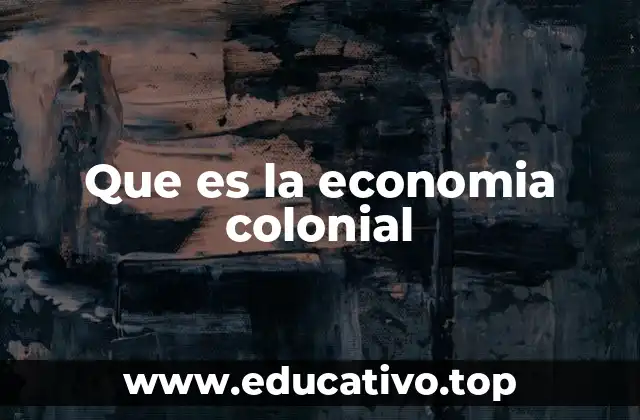 Que es la economia colonial