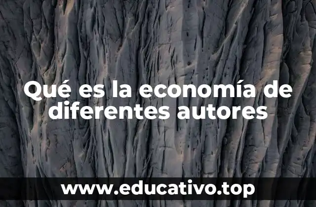 Qué es la economía de diferentes autores
