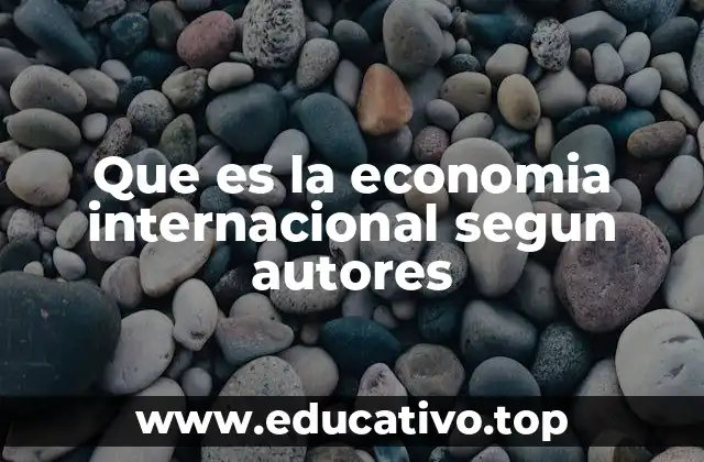Que es la economia internacional segun autores