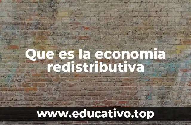 Que es la economia redistributiva