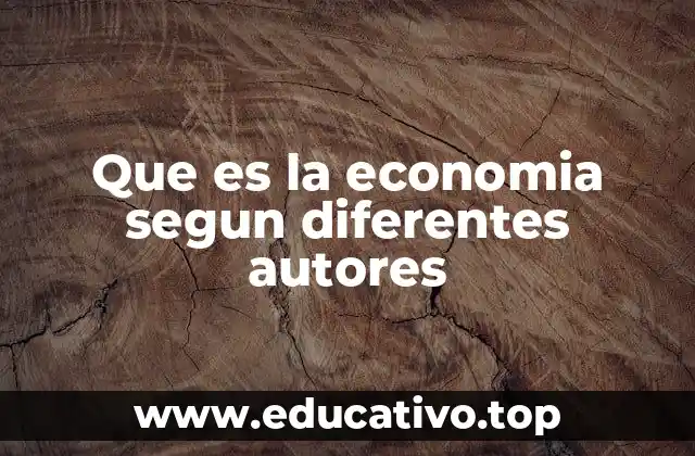 Que es la economia segun diferentes autores