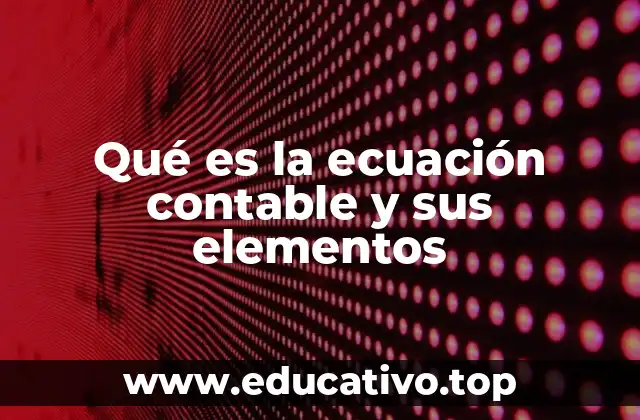 Qué es la ecuación contable y sus elementos