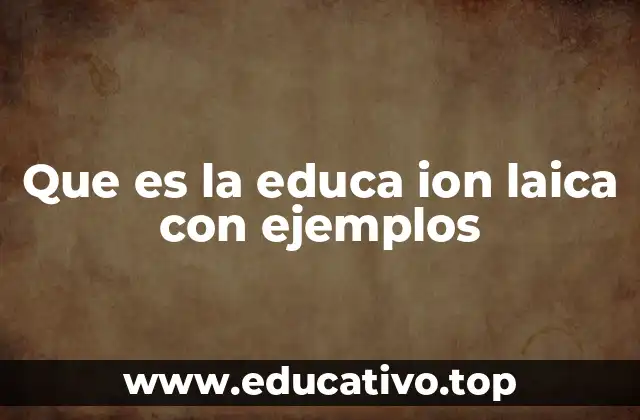 Que es la educa ion laica con ejemplos