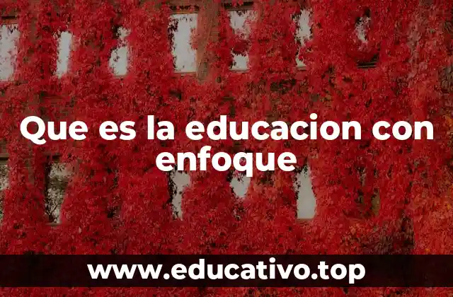 Que es la educacion con enfoque