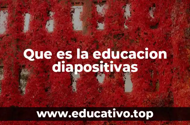 Que es la educacion diapositivas