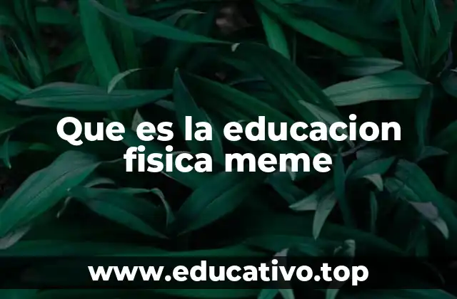 Que es la educacion fisica meme