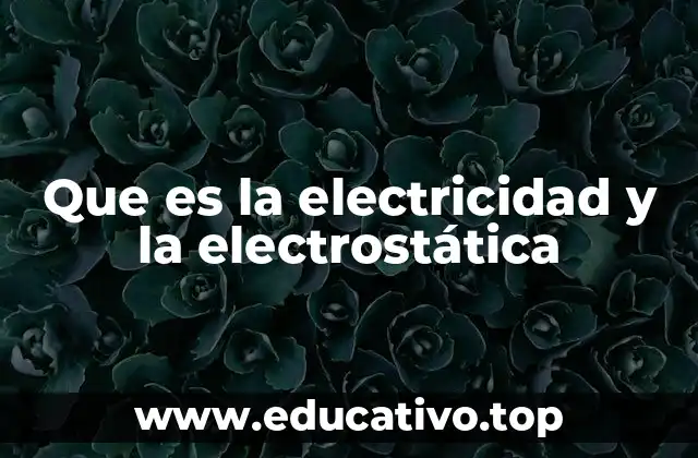 Que es la electricidad y la electrostática