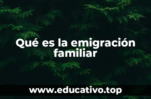 Qué es la emigración familiar