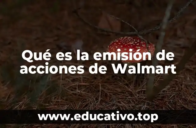 Qué es la emisión de acciones de Walmart