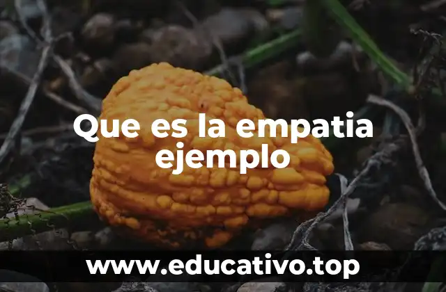 Que es la empatia ejemplo
