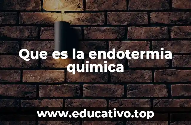 Que es la endotermia quimica