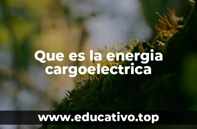 Que es la energia cargoelectrica