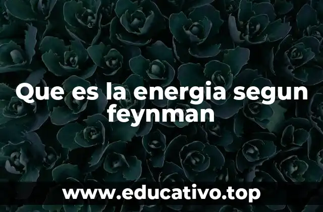 Que es la energia segun feynman