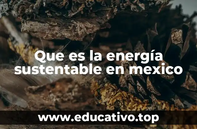 Que es la energía sustentable en mexico