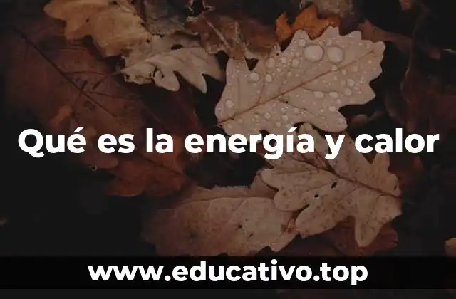 Qué es la energía y calor