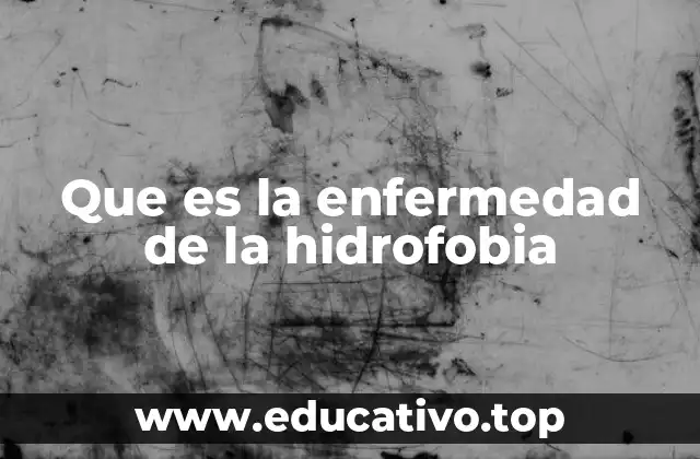 Que es la enfermedad de la hidrofobia
