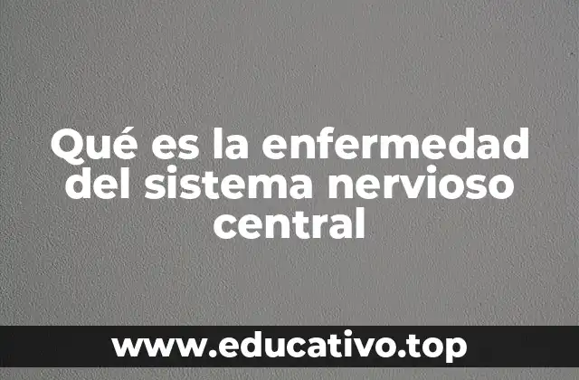 Qué es la enfermedad del sistema nervioso central