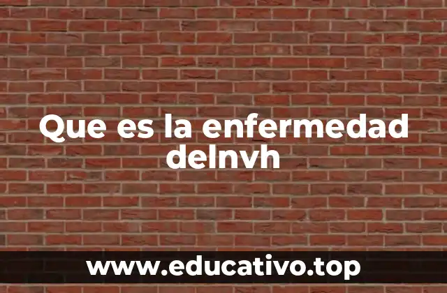 Que es la enfermedad delnvh
