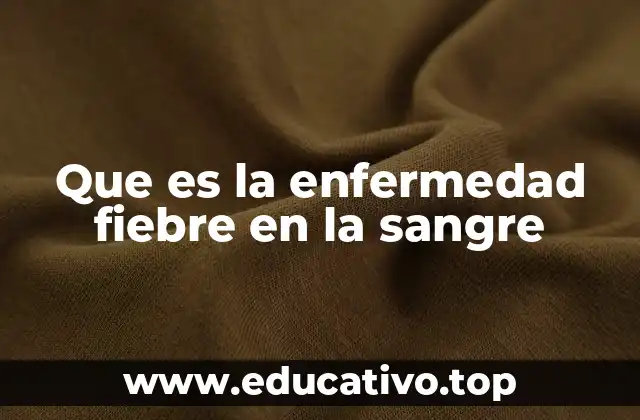Que es la enfermedad fiebre en la sangre