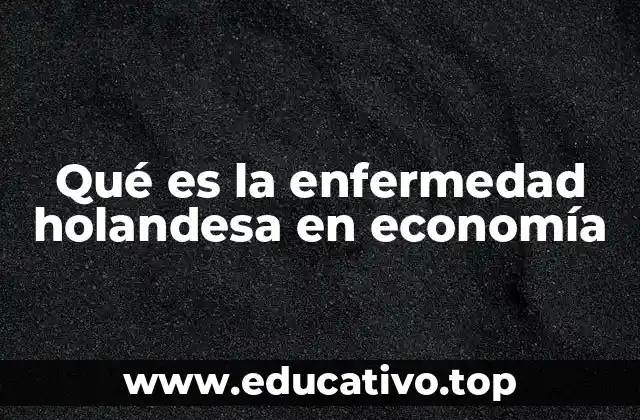 Qué es la enfermedad holandesa en economía