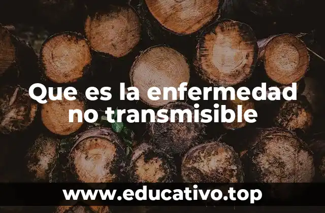 Que es la enfermedad no transmisible