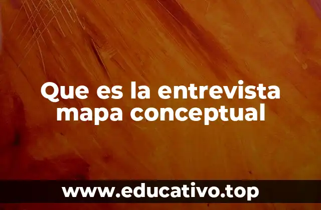 Que es la entrevista mapa conceptual