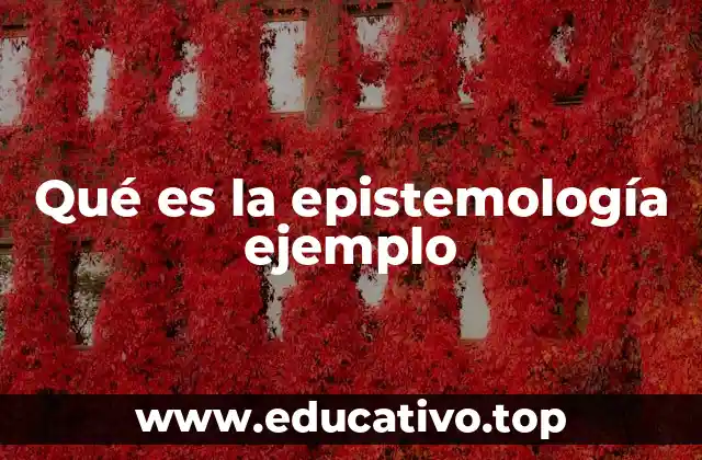 Qué es la epistemología ejemplo