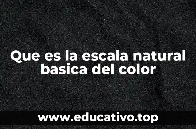 Que es la escala natural basica del color