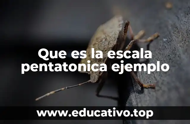 Que es la escala pentatonica ejemplo