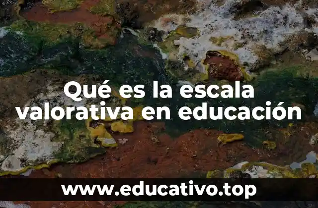 Qué es la escala valorativa en educación