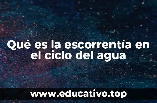 Qué es la escorrentía en el ciclo del agua