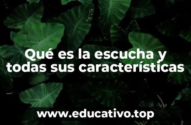 Qué es la escucha y todas sus características