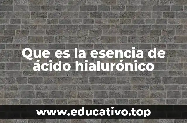 Que es la esencia de ácido hialurónico